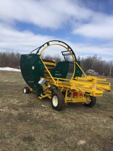 In line bale wrapper